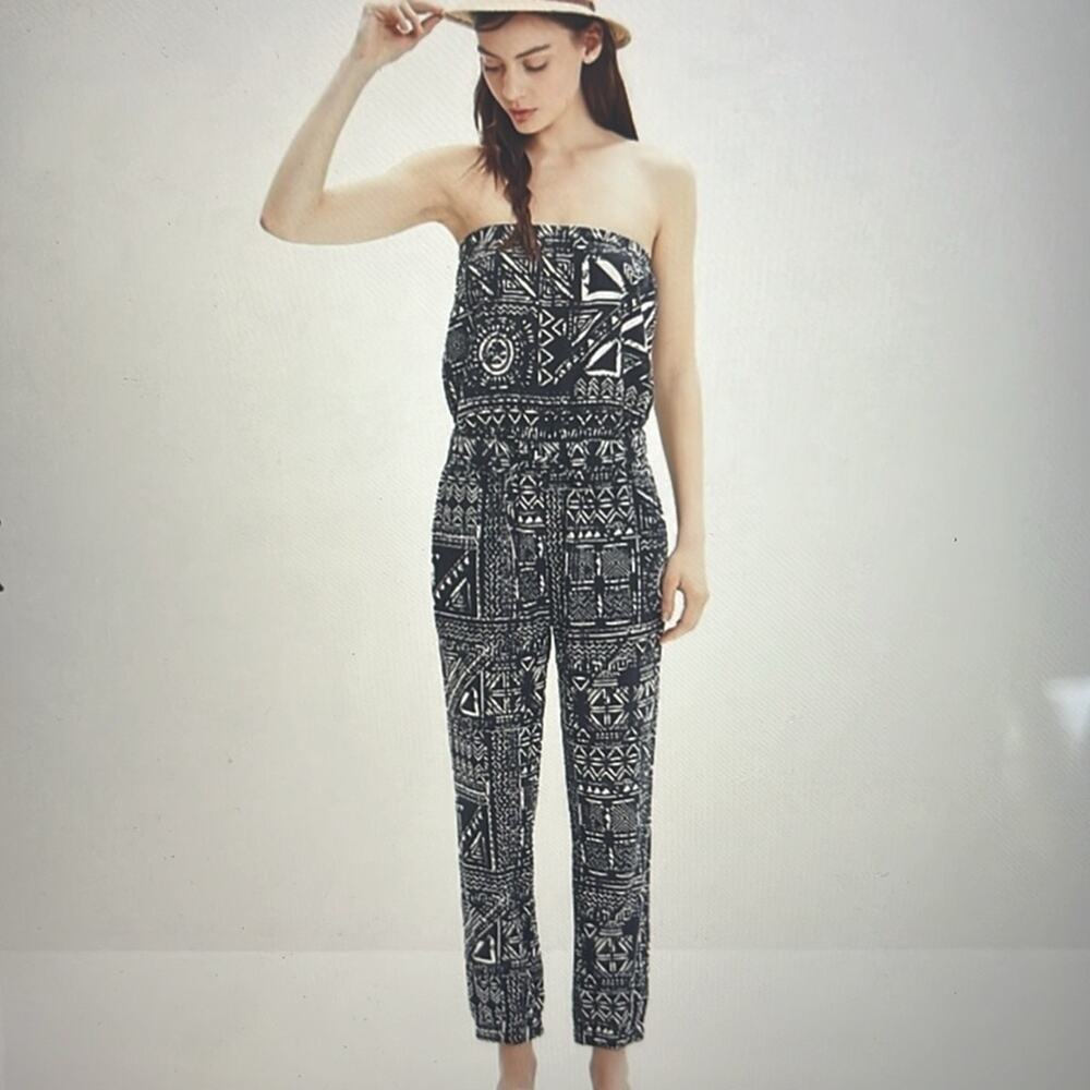 Madewell Kingston Cover Up Jumpsuit in Inkspell 100% Cotton Size XS